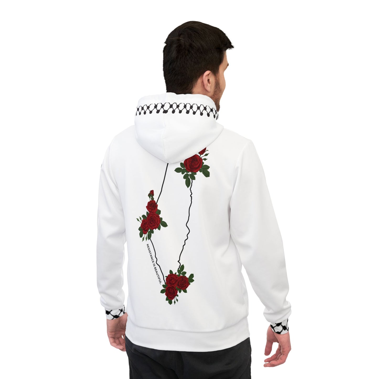 Resistance is Beautiful Athletic Hoodie (White)