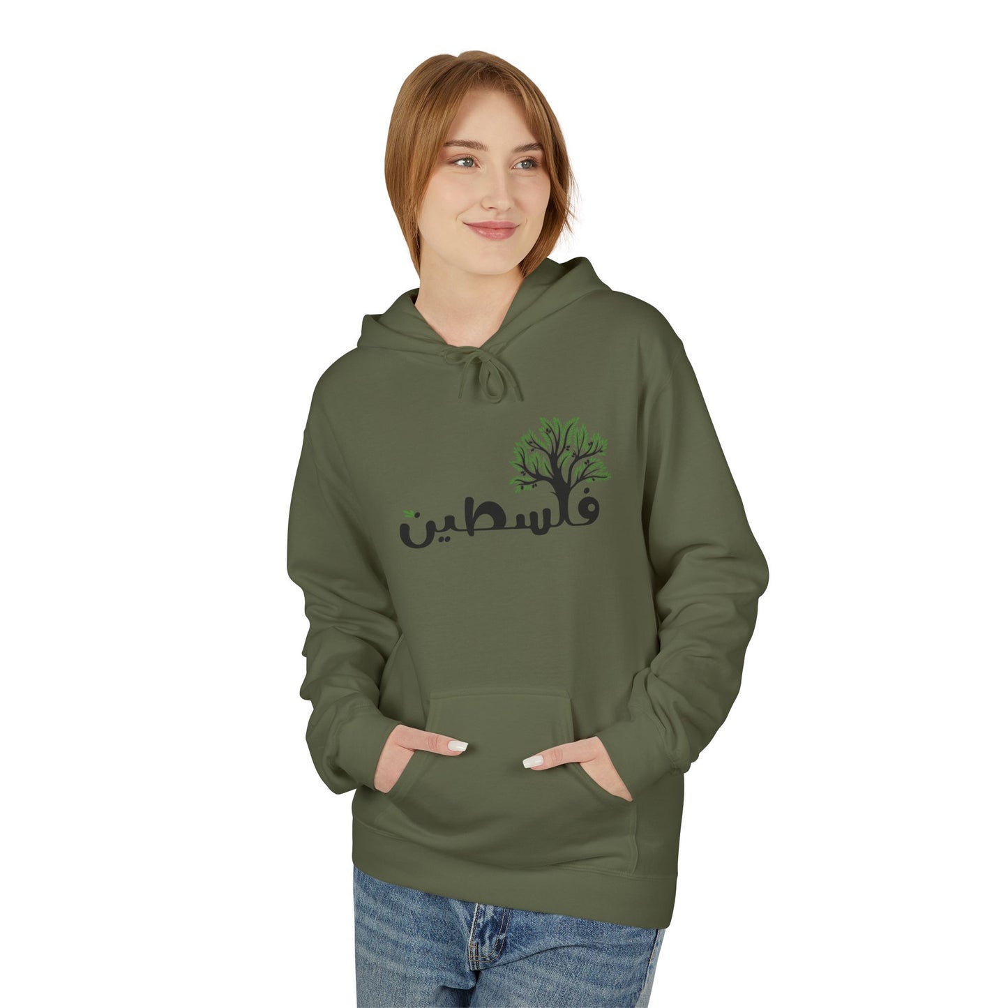 Palestine Olive Tree Hoodie (Softstyle Fleece)